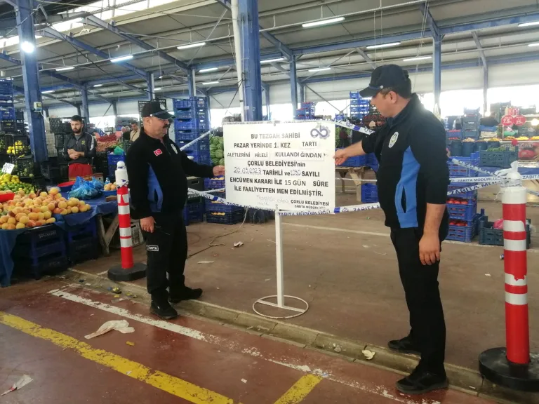 Kurallara Uymayan Pazarcılara Ceza Verildi