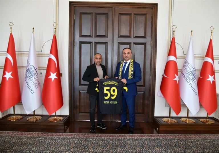 Tekirdağ Spor Kulübü Başkan ve Yönetimi Vali Soytürk’ü Ziyaret Etti