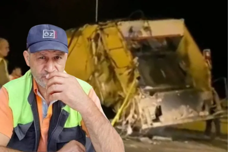 Çöp kamyonu Bariyere Çarptı: Sürücüsü Öldü!