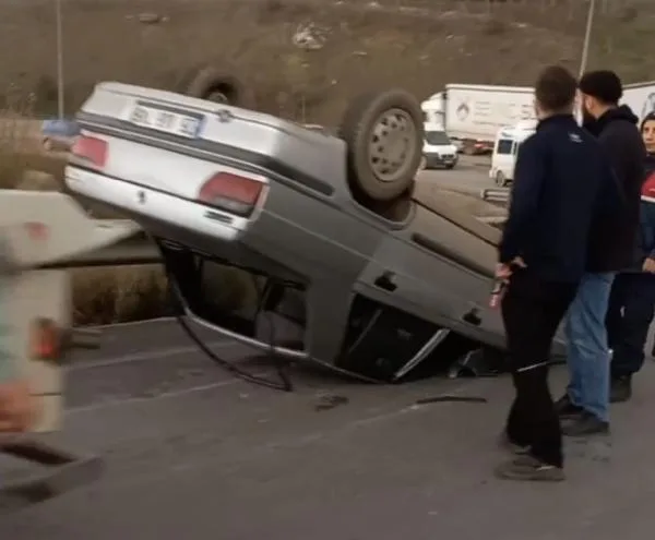 Bursa’da takla atan otomobilin sürücüsü yaralandı | Bursa
