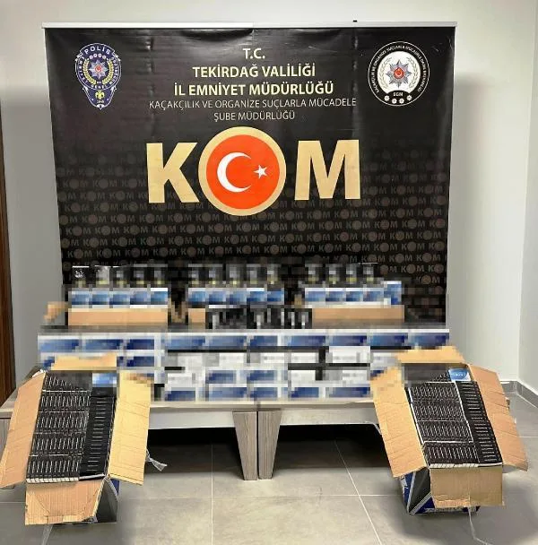 Tekirdağ’da 82 bin makaron ele geçirildi