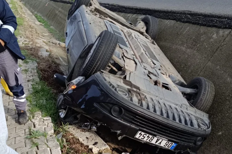 TIR’ın Çarptığı Otomobil Takla Attı: 1 Yaralı!
