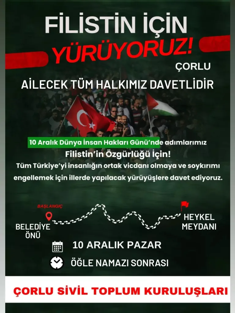 İnsan Hakları İçin Yürüyüş Düzenlenecek