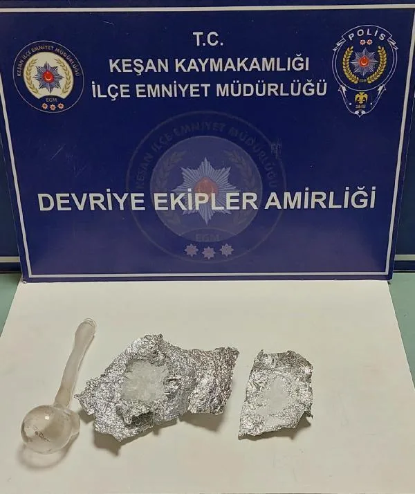 Edirne’de uyuşturucuyla yakalanan şüpheliye gözaltı