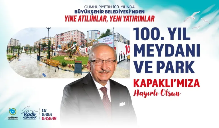 KAPAKLI İLÇESİ 100. YIL MEYDAN PARKI 5 ARALIK’TA AÇILIYOR