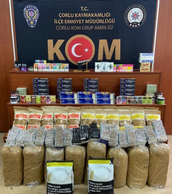 Tekirdağ polisinden kaçak tütün operasyonu