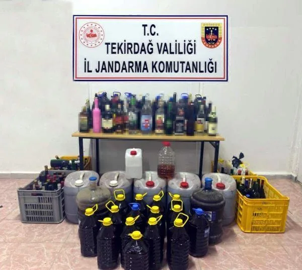 1200 Litre Sahte ve Kaçak İçki Ele Geçirdi