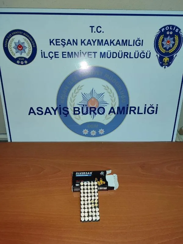 Edirne’de hurdacıda 50 mermi ele geçirildi