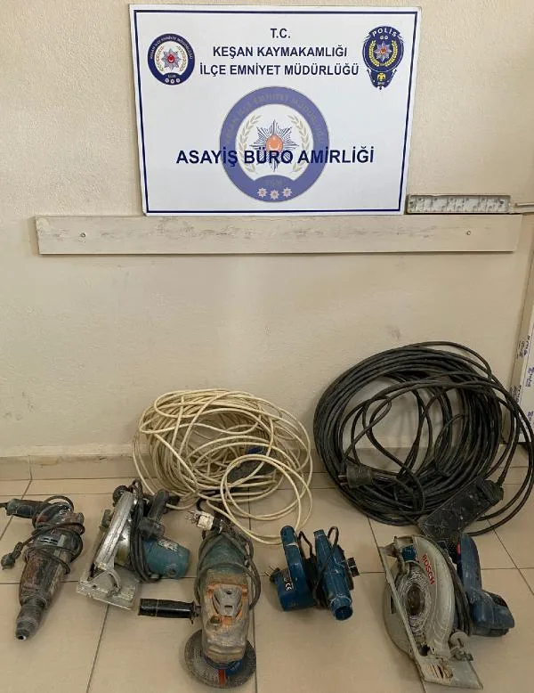 Edirne’de inşaattan hırsızlığa 2 tutuklama
