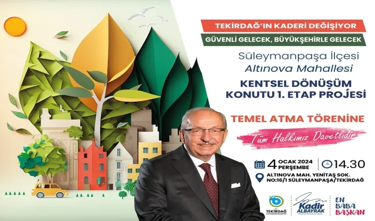 Tekirdağ’ın Kaderini Değiştirecek Projenin Temeli Atılıyor
