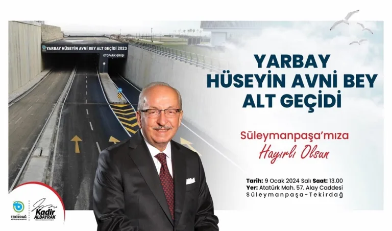 Yarbay Hüseyin Avni Bey Alt Geçidi Hizmete Açılıyor