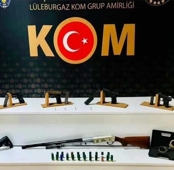 Lüleburgaz’da silah kaçakçılığı operasyonunda 3 tutuklama