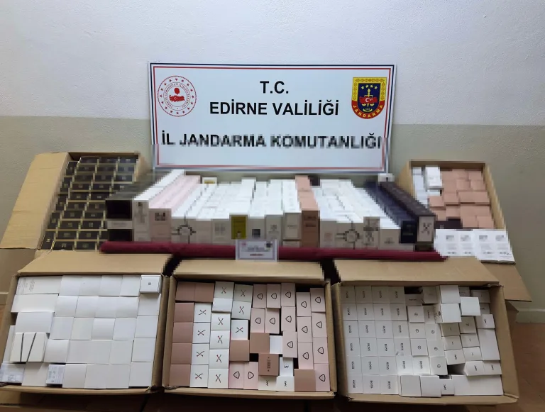 Edirne’de 1139 şişe sahte parfüm ele geçirildi