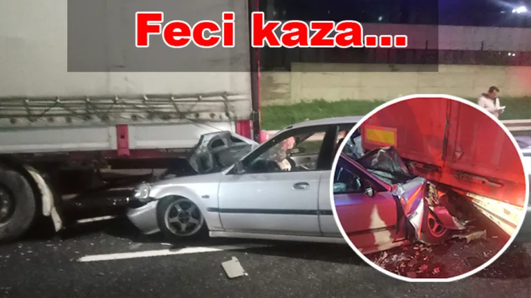 Tıra Ok Gibi Saplandı: 2 Yaralı