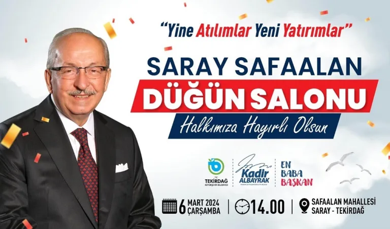 SAFAALAN DÜĞÜN SALONU 6 MART’TA HİZMETE AÇILIYOR