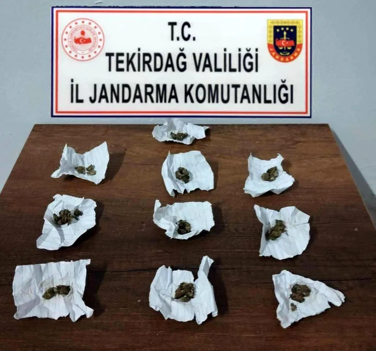 Tekirdağ’da jandarmadan uyuşturucu operasyonu; 10 gözaltı