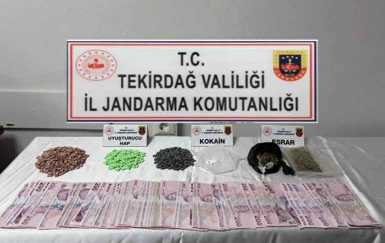 Tekirdağ’da uyuşturucu operasyonunda 9 gözaltı