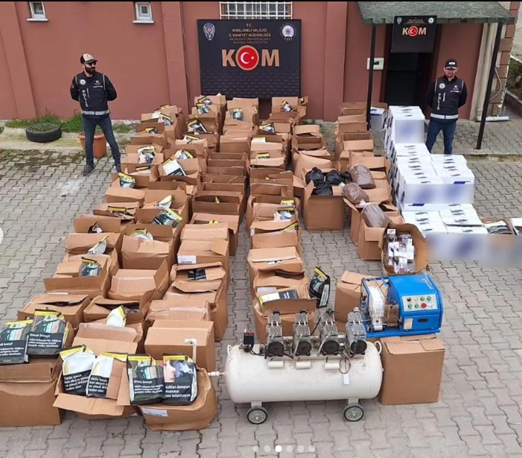 Kırklareli’de 347 bin makaron ele geçirildi Kırklareli’de 347 bin makaron ele geçirildi