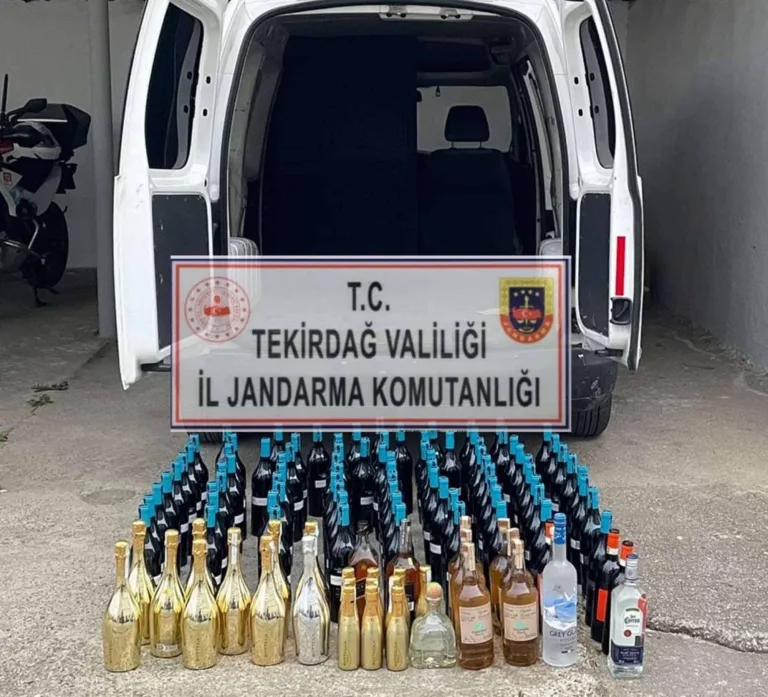 Tekirdağ’da 169 şişe kaçak içki ele geçirildi