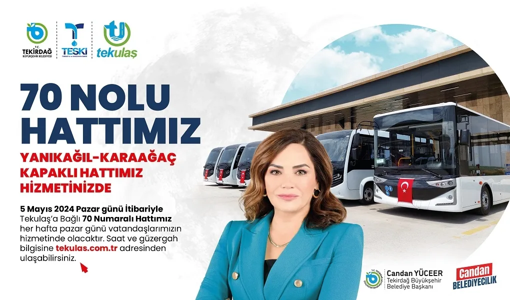 TOPLU TAŞIMADA 70 NO’LU YANIKAĞIL-KAPAKLI-KARAAĞAÇ HATTI HİZMETE GİRDİ TOPLU TAŞIMADA 70 NO’LU YANIKAĞIL-KAPAKLI-KARAAĞAÇ HATTI HİZMETE GİRDİ