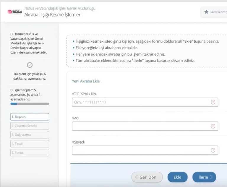 E-devlet Akraba İlişiği Kesme İşlemleri  Nasıl Yapılır? Hangi Adımlar İzlenmeli