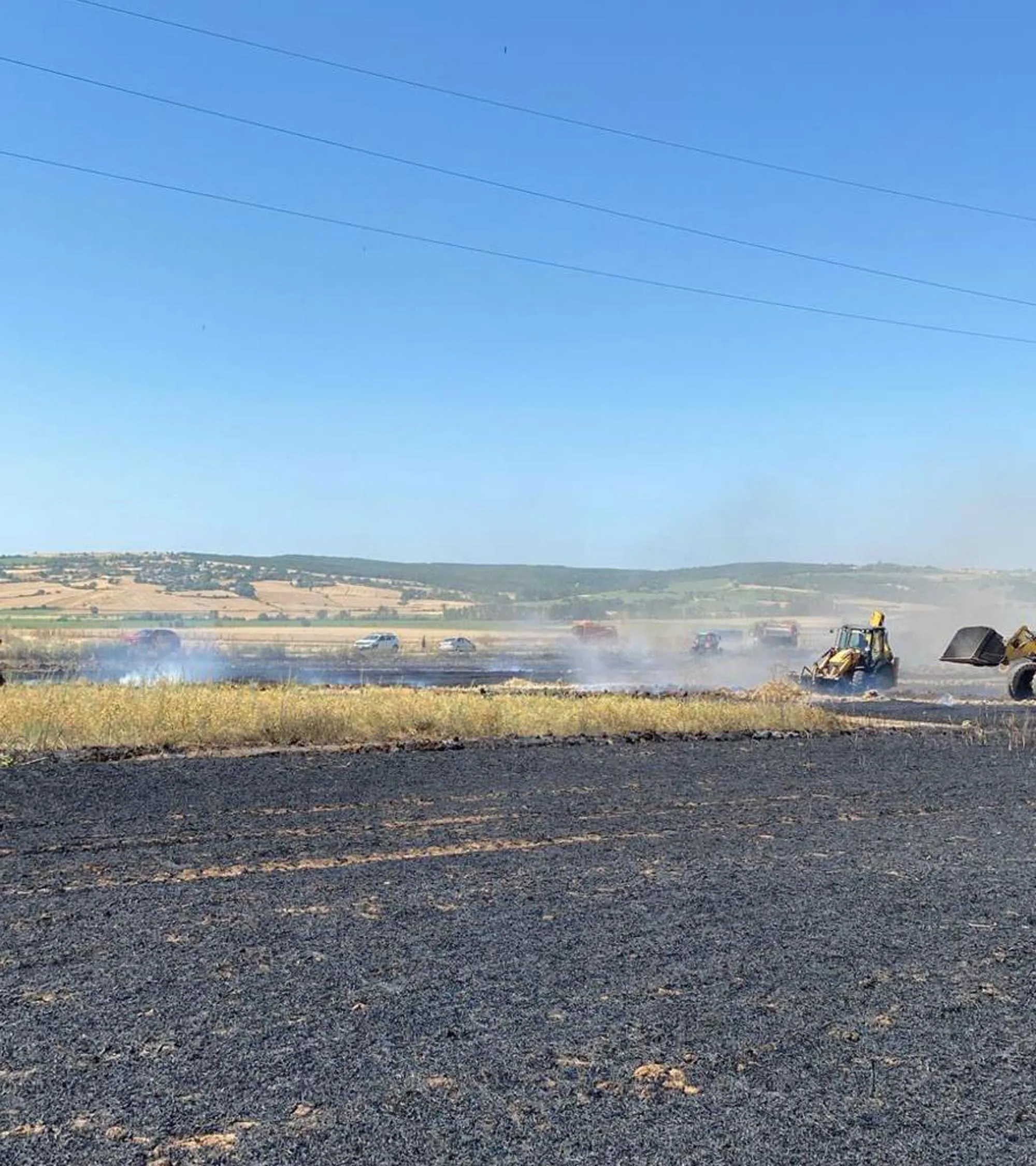 Malkara’da 5 dekar buğday tarlası yandı Malkara’da 5 dekar buğday tarlası yandı