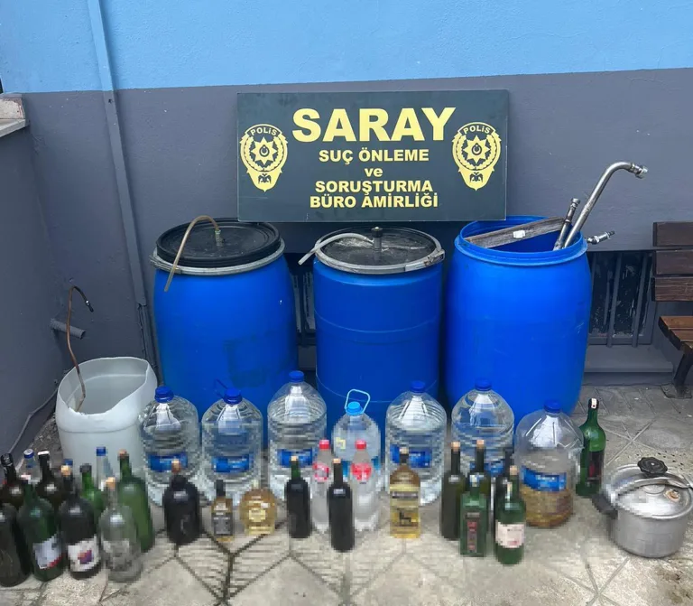 174 Litre Bandrolsüz İçki Ele Geçirildi