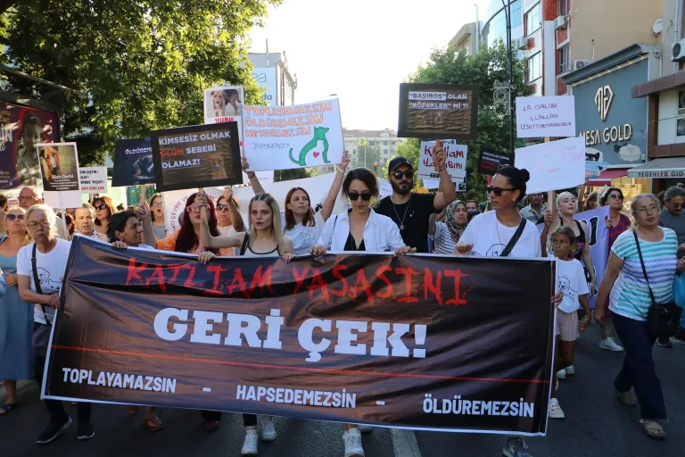 Hayvanseverler Yürüyüş Düzenledi
