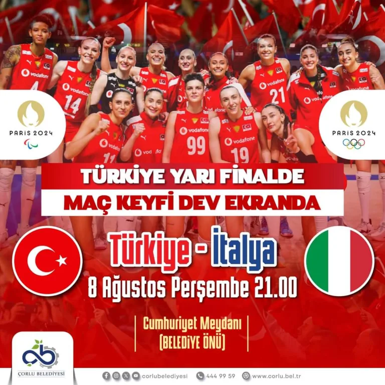 Türkiye İtalya Voleybol Maçı Dev Ekranda İzlenecek