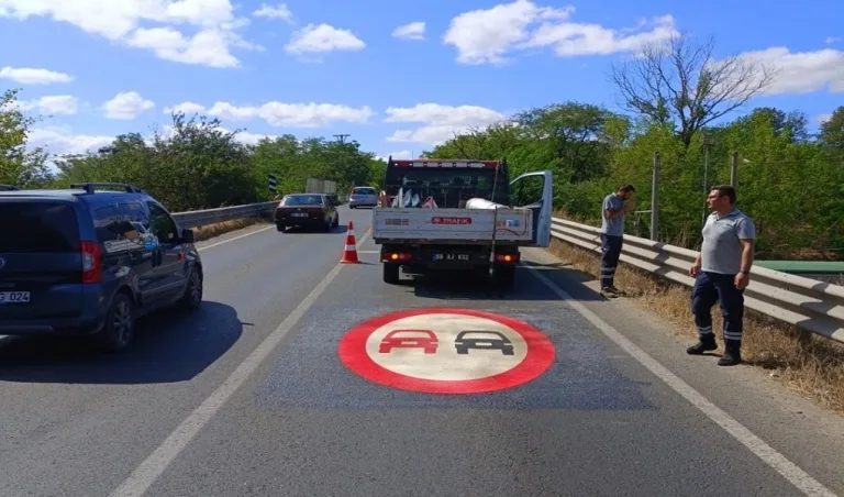 Çorlu’da Yatay İşaretleme Çalışmaları YAPILIYOR