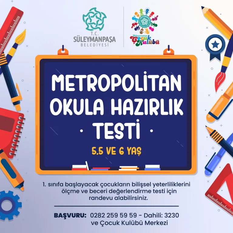 Süleymanpaşa Belediyesinden Ücretsiz Okula Hazırlık Testi
