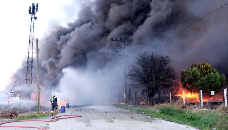 Tekirdağ’da fabrika yangını / Ek fotoğraflar