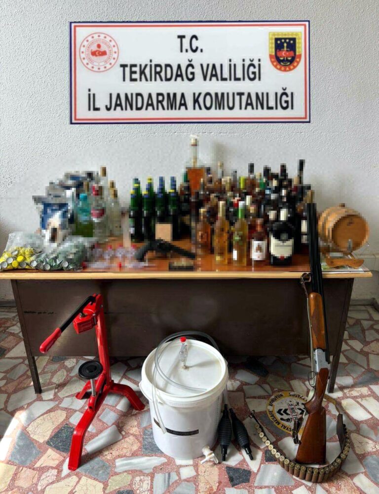 Tekirdağ’da jandarmadan sahte içki operasyonu