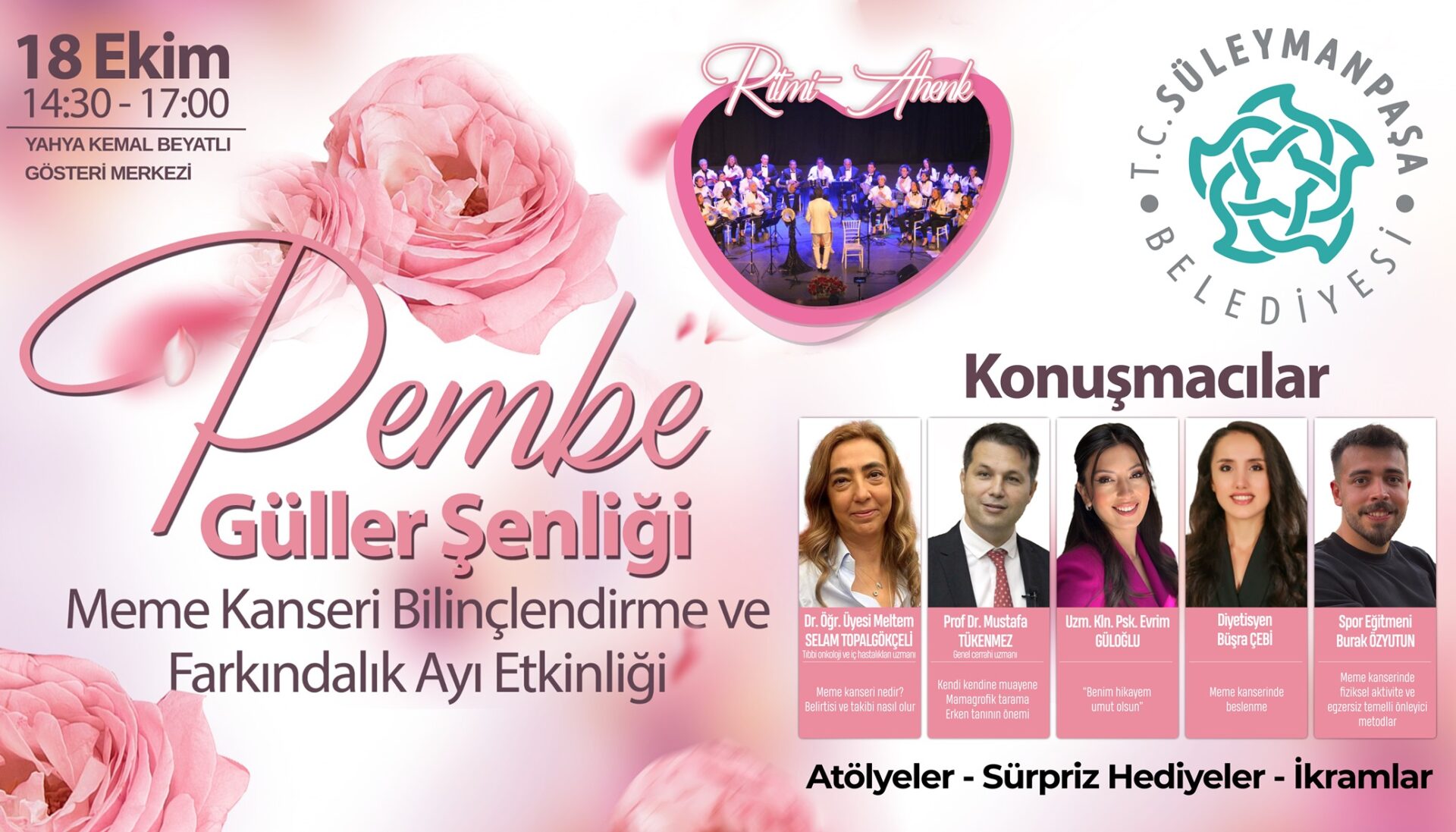 Süleymanpaşa Pembe Güller Şenliği’nde Buluşacak Süleymanpaşa Pembe Güller Şenliği’nde Buluşacak