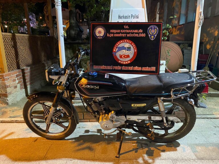 Tekirdağ’dan Çalınan Motosiklet, Edirne’de Bulundu; 1 Gözaltı