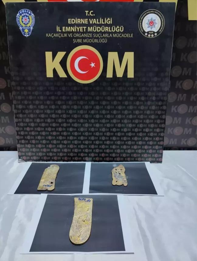 Edirne’de 2 kilogram kaçak külçe altın ele geçirildi; 1 gözaltı
