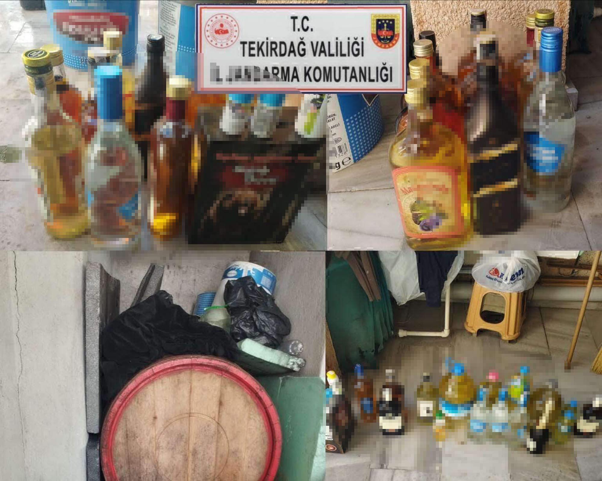 Evinde sahte ve kaçak içki ele geçirilen şüpheli gözaltında Evinde sahte ve kaçak içki ele geçirilen şüpheli gözaltında