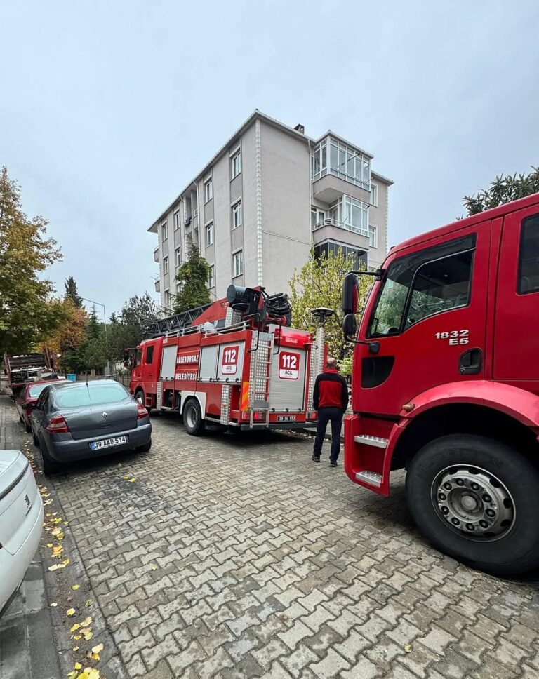 Kırklareli’de apartman bodrumunda yangın