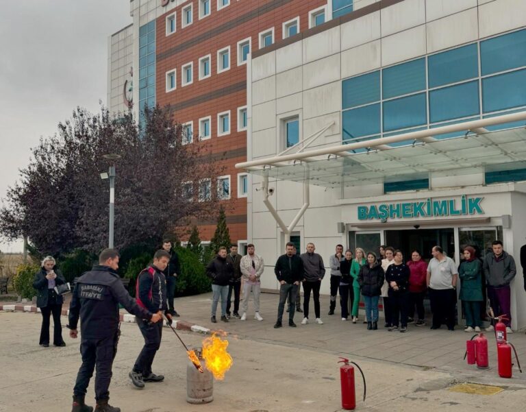 Kırklareli’de Devlet Hastanesi personeline yangın ve zehirli gaz bilgilendirmesi