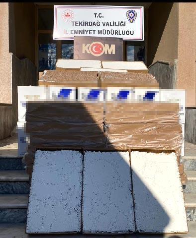 Tekirdağ’da 375 bin makaron ele geçirildi
