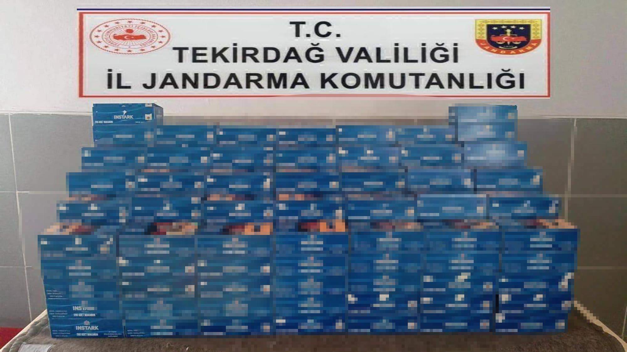 Tekirdağ’da 49 bin 400 makaron ele geçirildi Tekirdağ’da 49 bin 400 makaron ele geçirildi