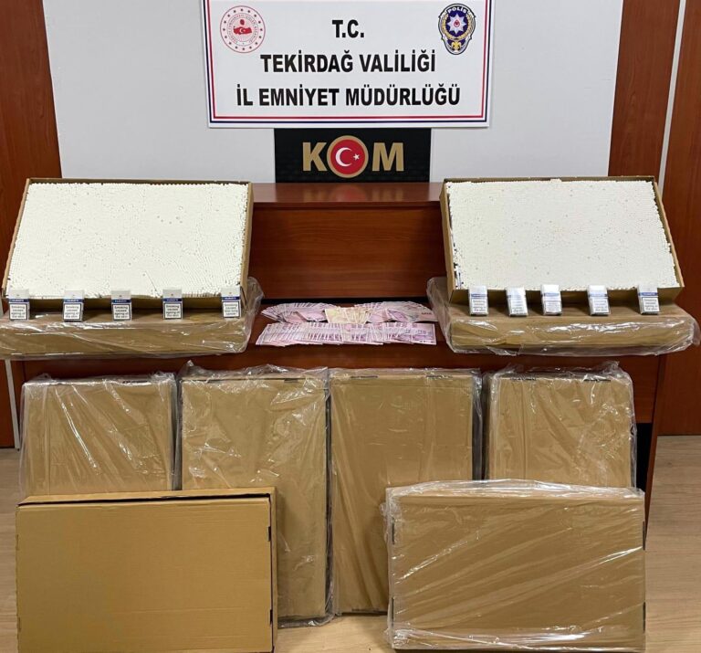 Tekirdağ’da kaçak sigara operasyonu: 1 gözaltı