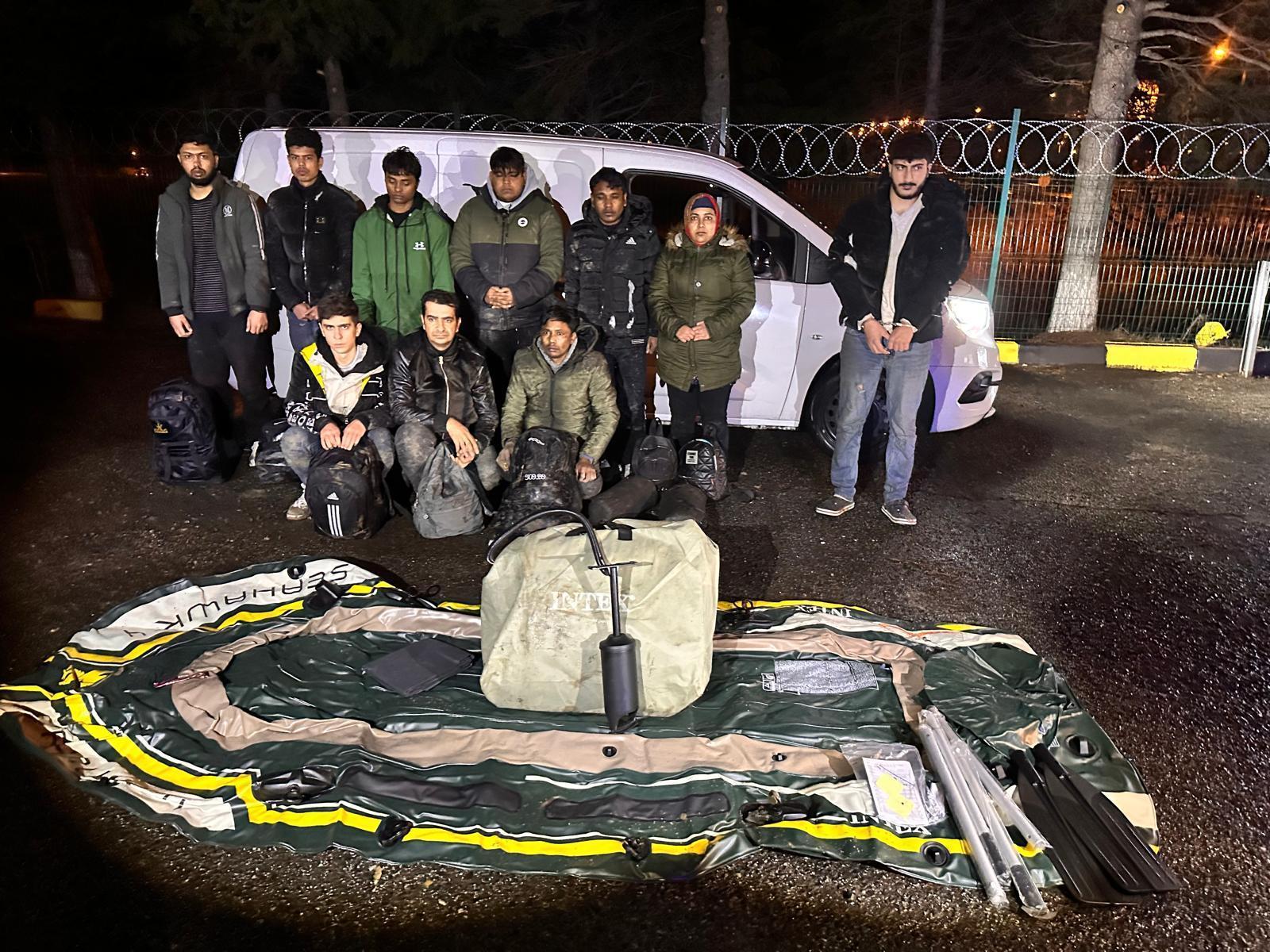 Tekirdağ’da 9 kaçak göçmen ile 2 organizatör yakalandı Tekirdağ’da 9 kaçak göçmen ile 2 organizatör yakalandı