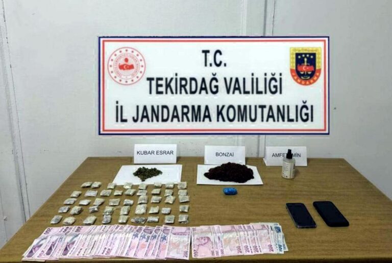 Tekirdağ’da jandarmadan uyuşturucu operasyonu; 8 gözaltı