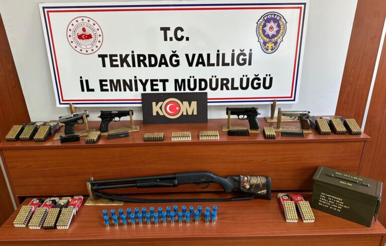 Tekirdağ’da silah operasyonunda 7 gözaltı