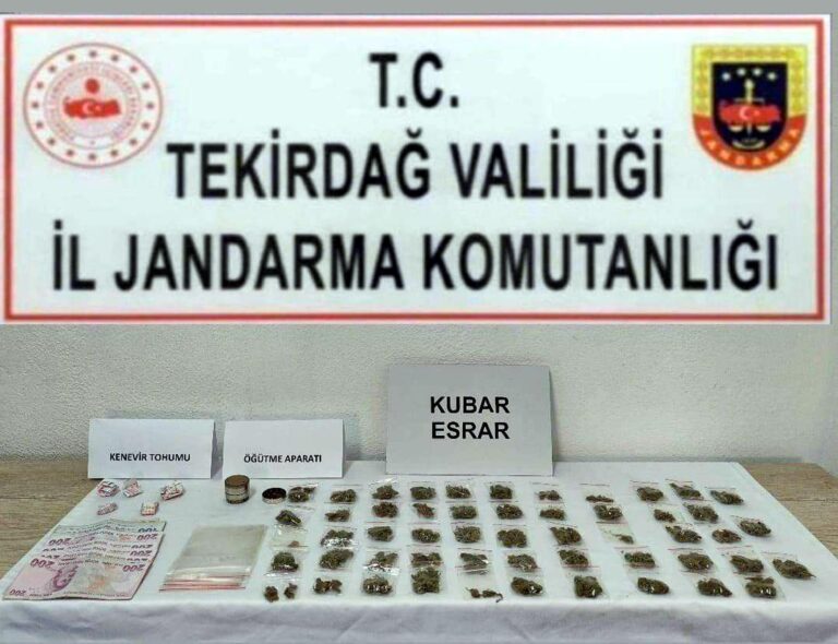 Çorlu’da uyuşturucuyla yakalanan 2 şüpheli gözaltında | Çorlu’da Haber