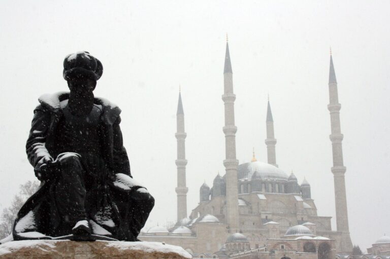 Edirne’de kar yağışı