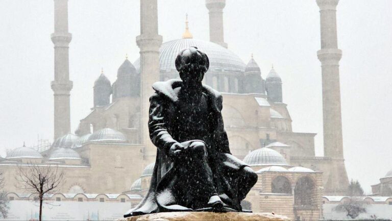 Edirne’de karla karışık yağmur (2)