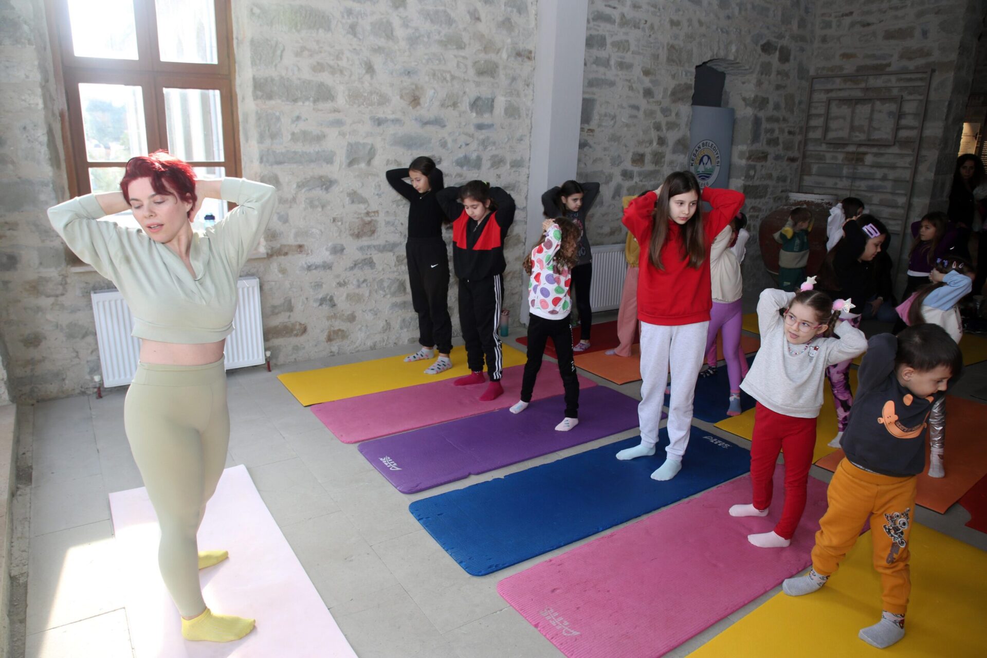 Sömestir tatilindeki çocuklar için ‘Müzede yoga’ etkinliği Sömestir tatilindeki çocuklar için ‘Müzede yoga’ etkinliği