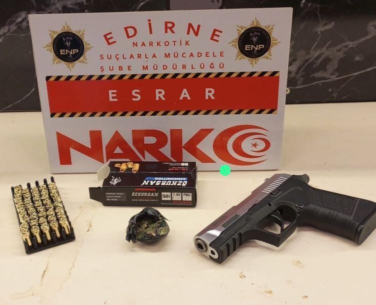 Edirne’de bir evde 9,81 gram uyuşturucu skunk ele geçirildi